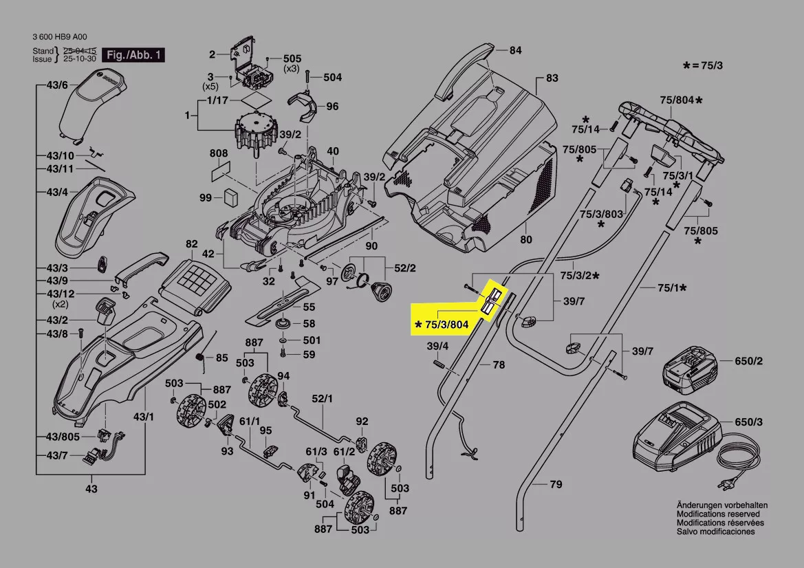 passe-câble guidon tondeuse BOSCH réf. F 016 104 213